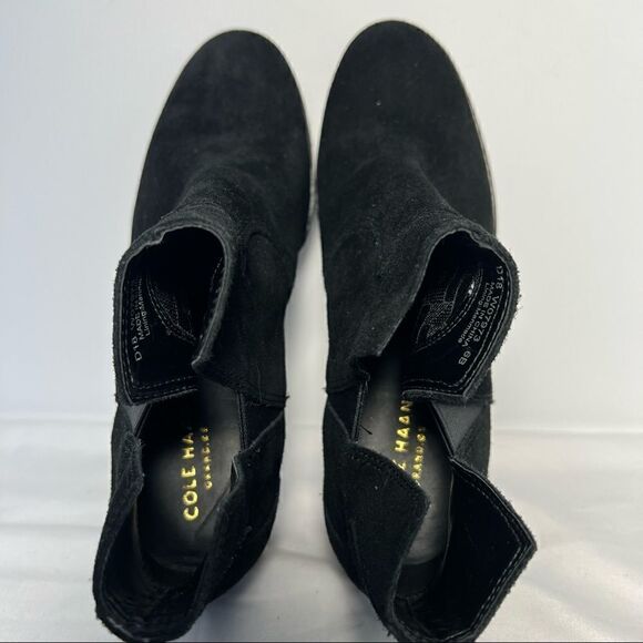 Cole Haan Grand OS Alayna ll Black Suede Booties 6 - Picture 8 of 10